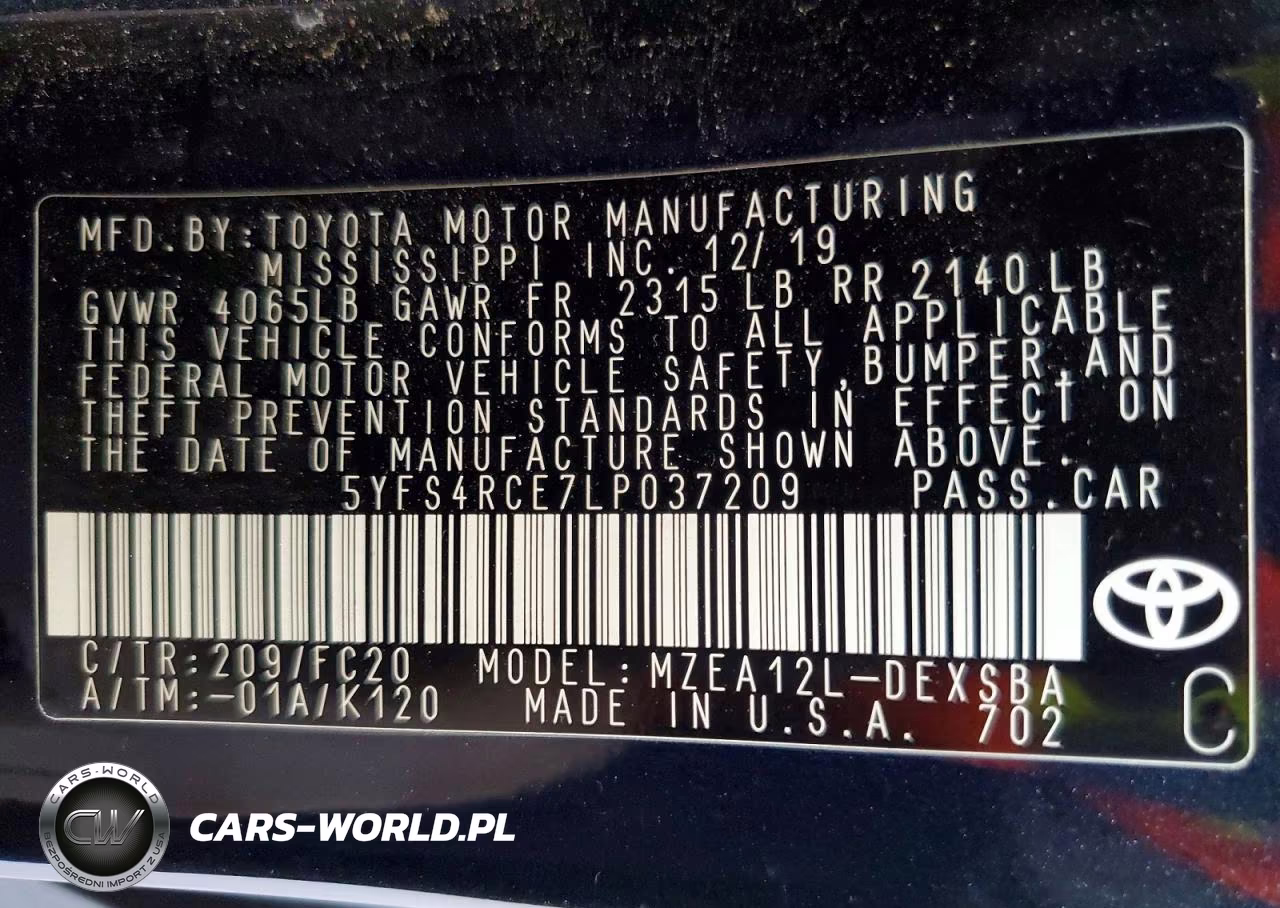 2020 Toyota Corolla Se Nightshade Edition VIN:5YFS4RCE7LP037209 - 12