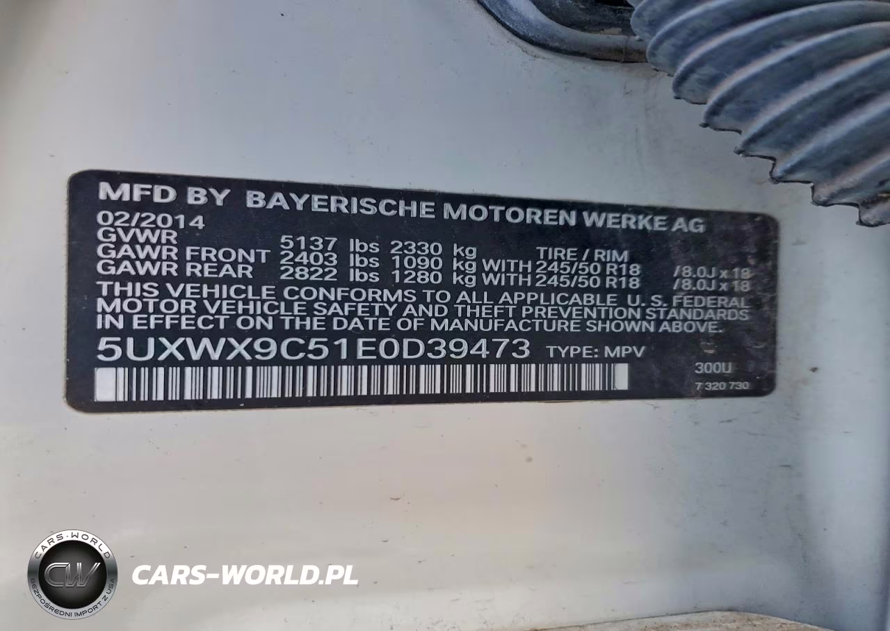 2014 BMW X3 xDrive28I VIN:5UXWX9C51E0D39473 - 13