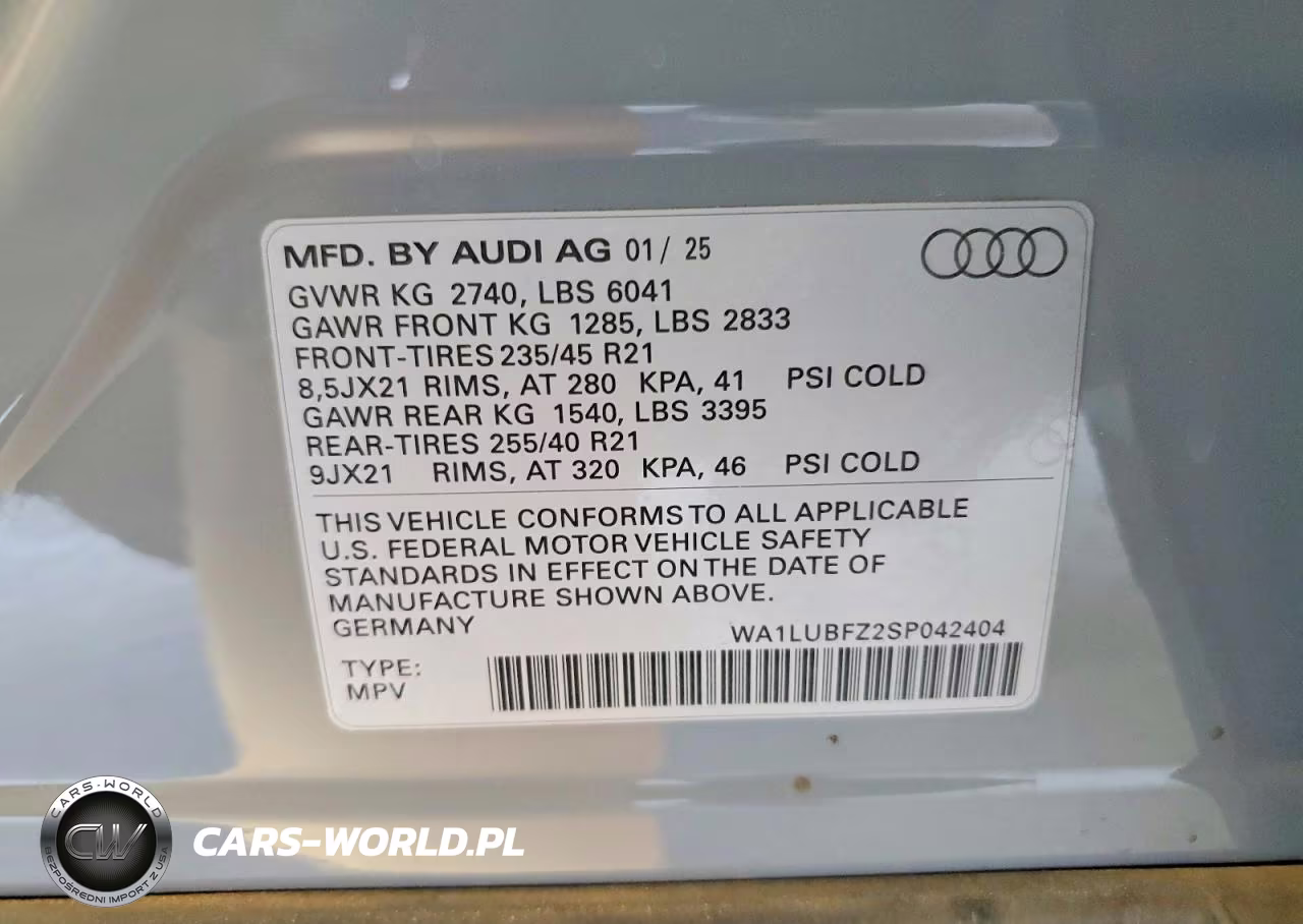 2025 Audi Q4 E-Tron Premium Plus VIN:WA1LUBFZ2SP042404 - 14