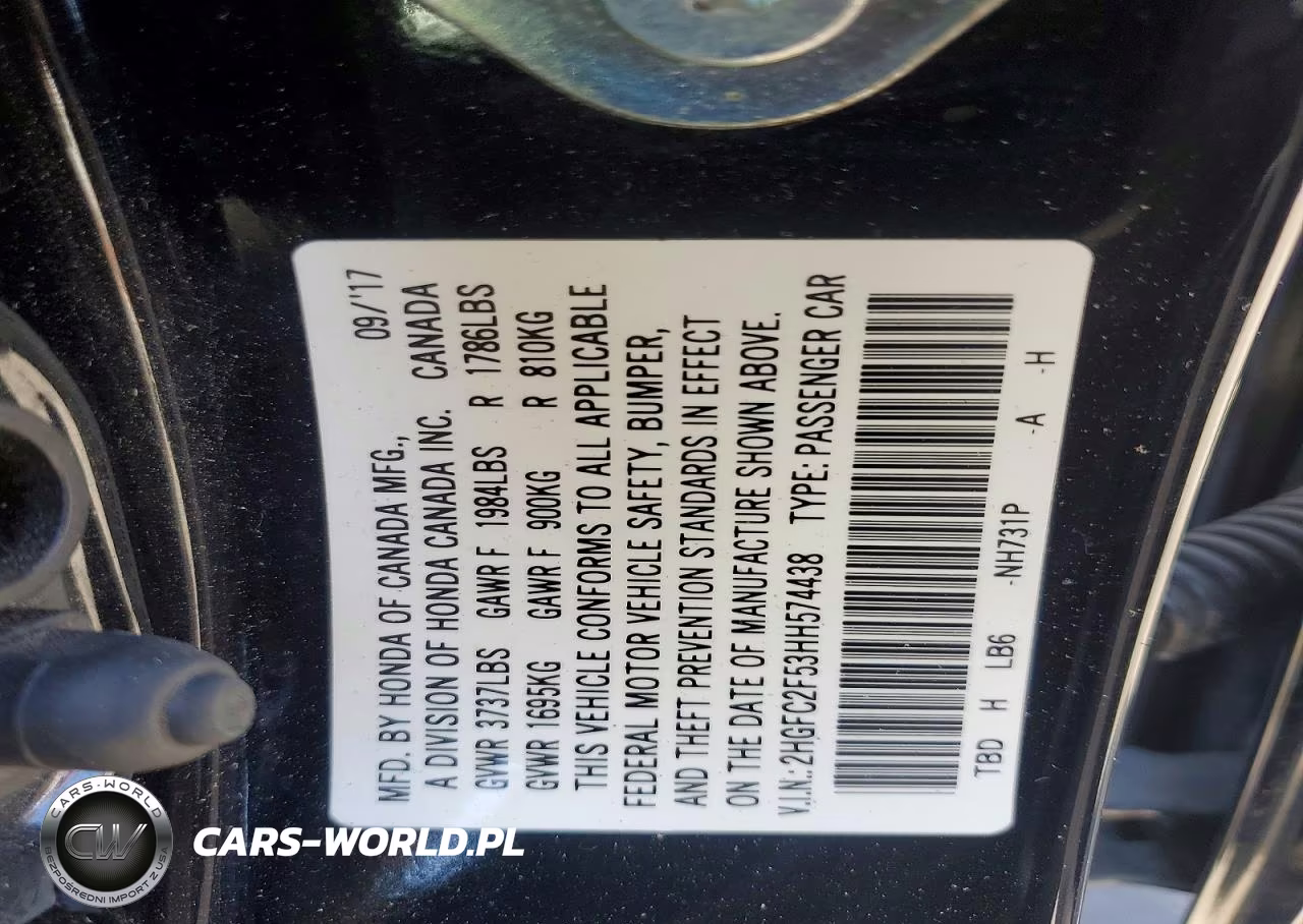2017 Honda Civic Lx VIN:2HGFC2F53HH574438 - 13
