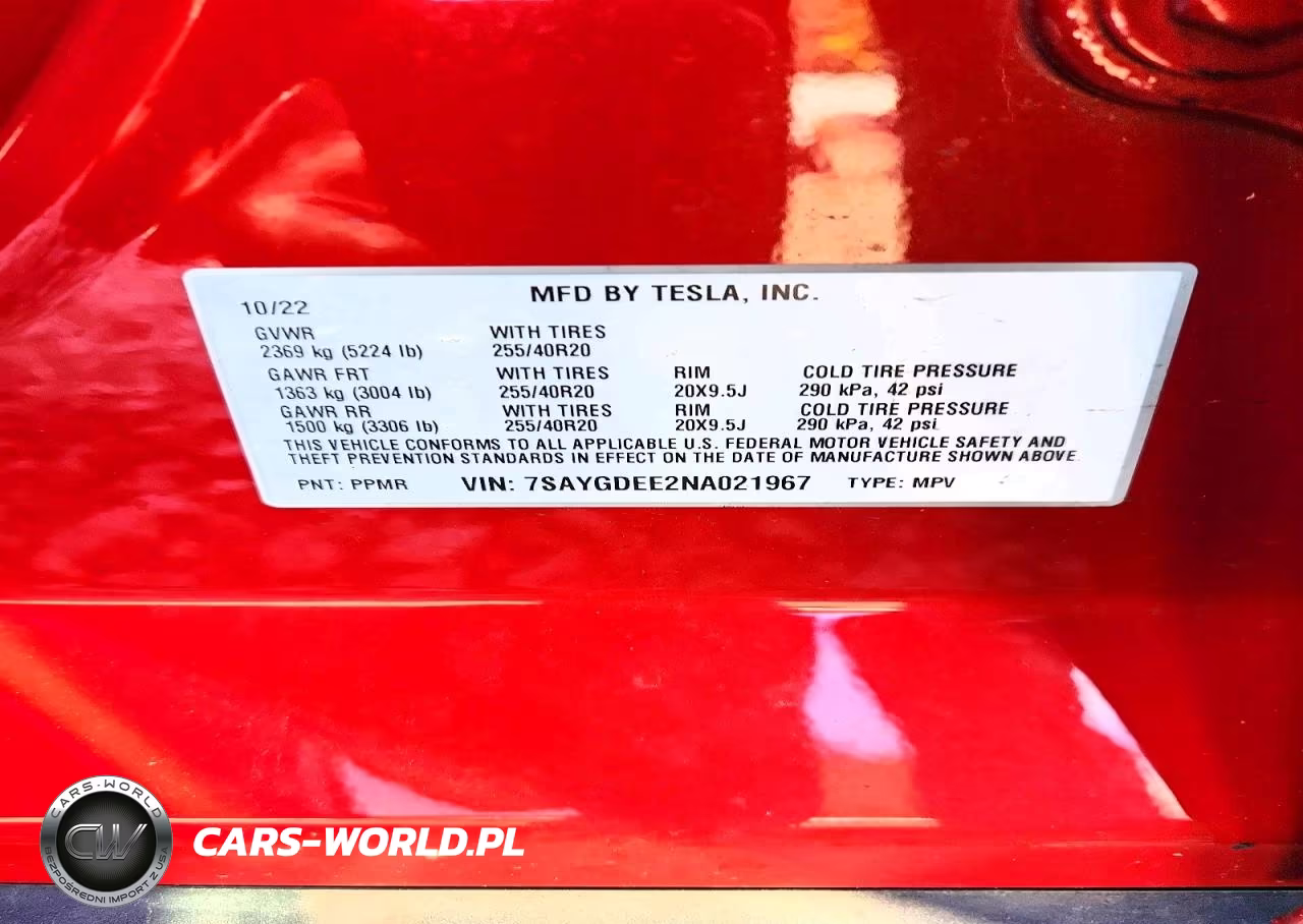 2022 Tesla Model Y VIN:7SAYGDEE2NA021967 - 12