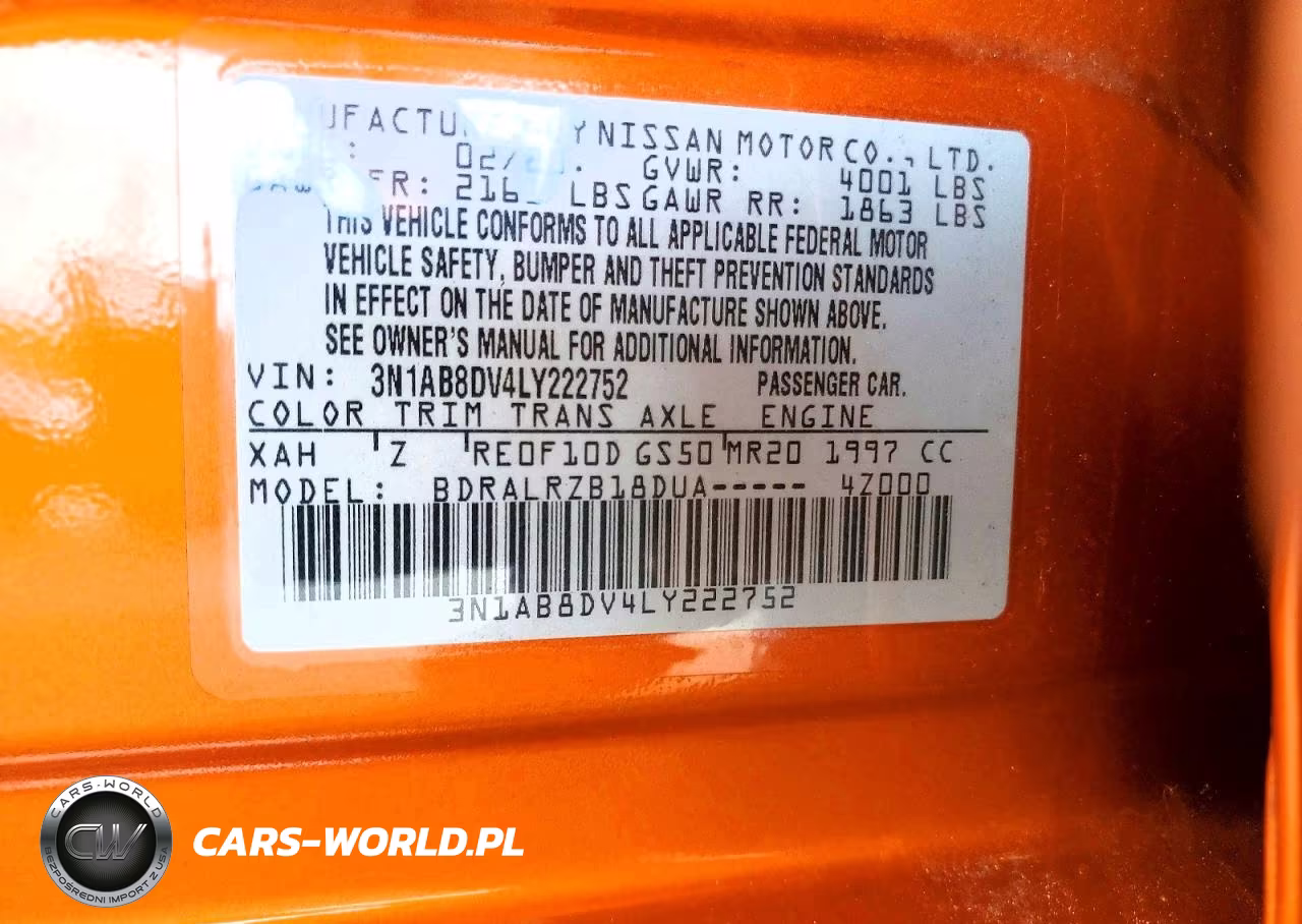 2020 Nissan Sentra Sr VIN:3N1AB8DV4LY222752 - 13