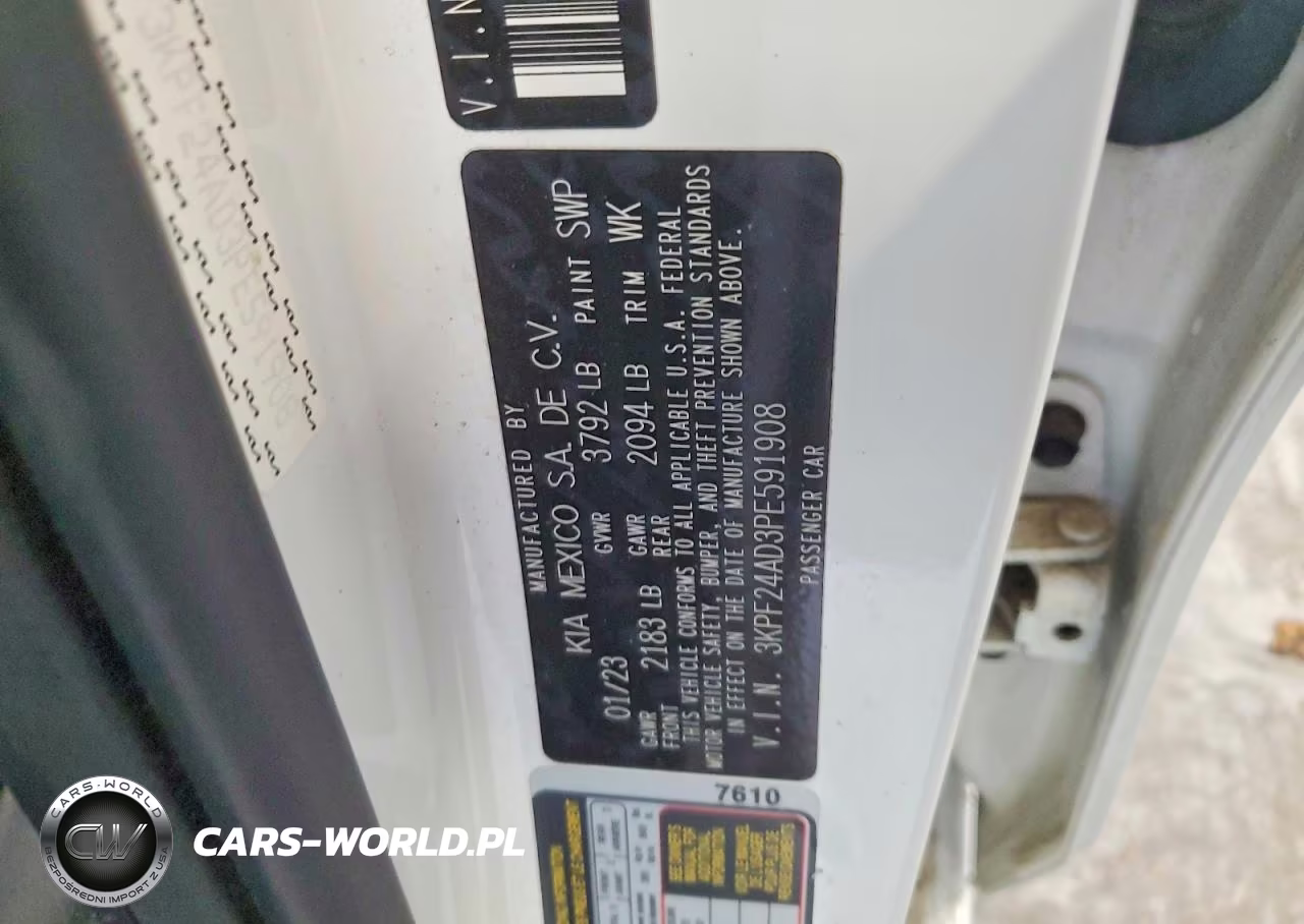 2023 Kia Forte Lxs VIN:3KPF24AD3PE591908 - 12