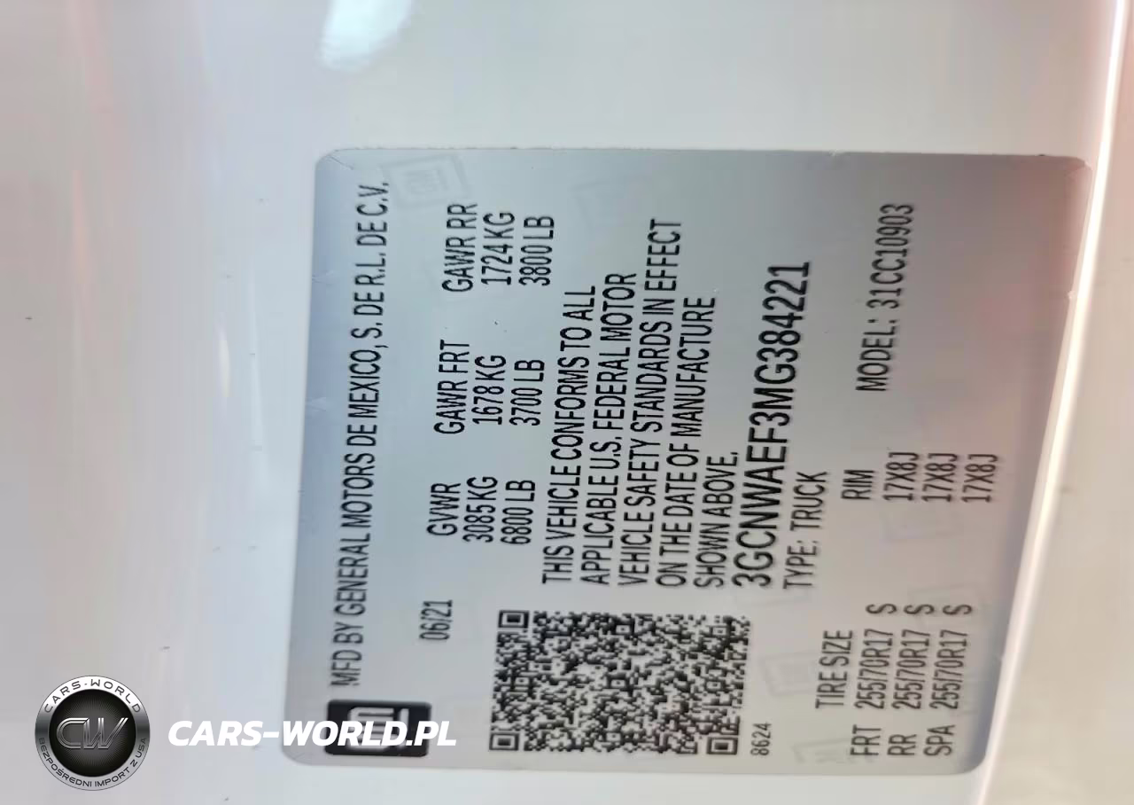 2021 Chevrolet Silverado C1500 VIN:3GCNWAEF3MG384221 - 12