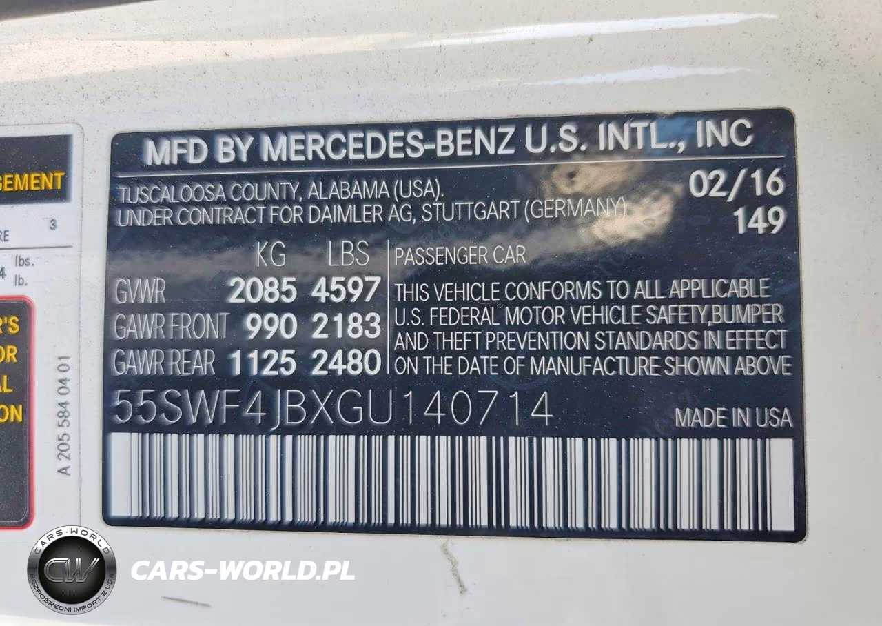 2016 Mercedes-Benz C 300 VIN:55SWF4JBXGU140714 - 12