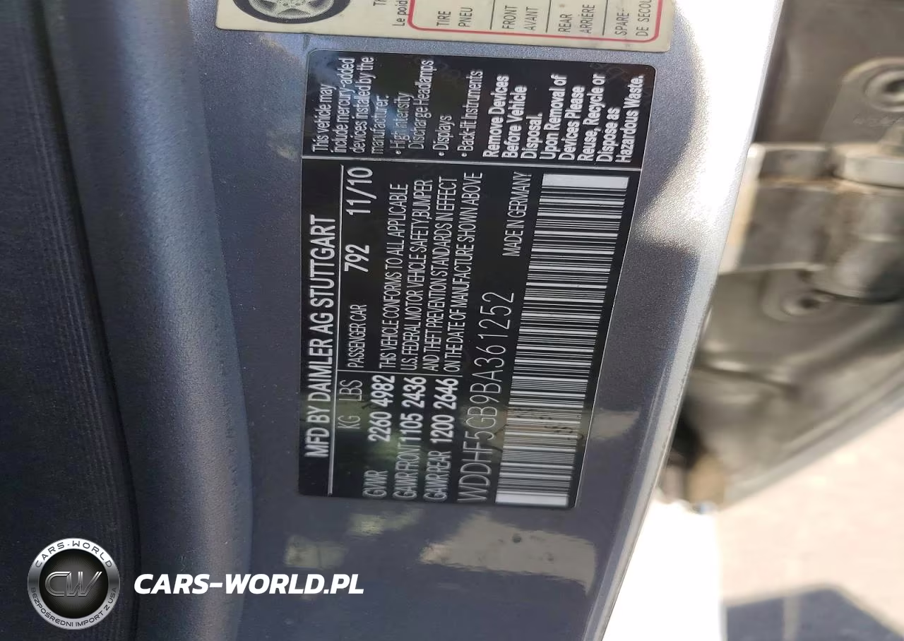 2011 Mercedes-Benz E 350 VIN:WDDHF5GB9BA361252 - 12
