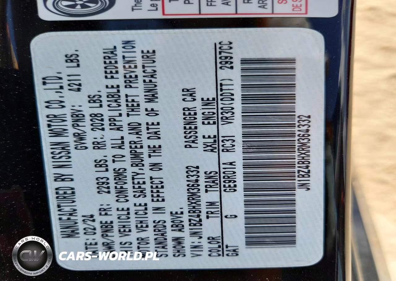 2024 Nissan Z Performance Auto VIN:JN1BZ4BHXRM364332 - 12