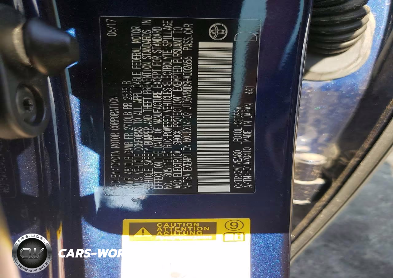 2017 Toyota Mirai VIN:JTDBVRBD9HA002656 - 12