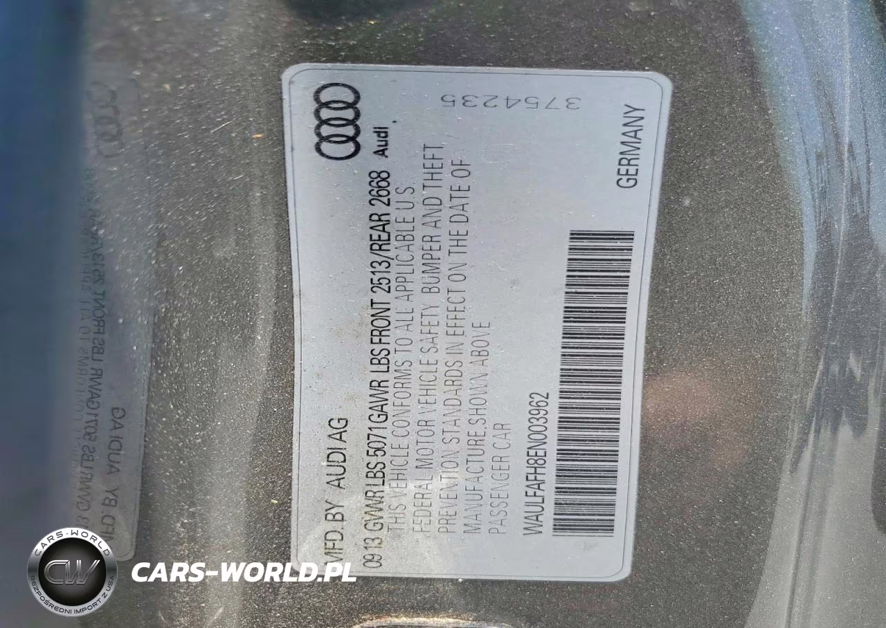 2014 Audi A5 Quattro Premium Plus VIN:WAULFAFH8EN003962 - 13