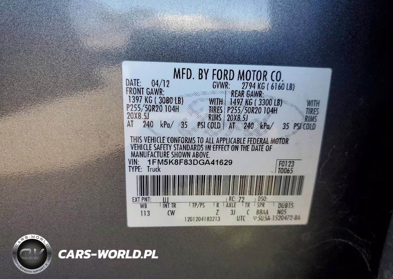 2013 Ford Explorer Limited VIN:1FM5K8F83DGA41629 - 13