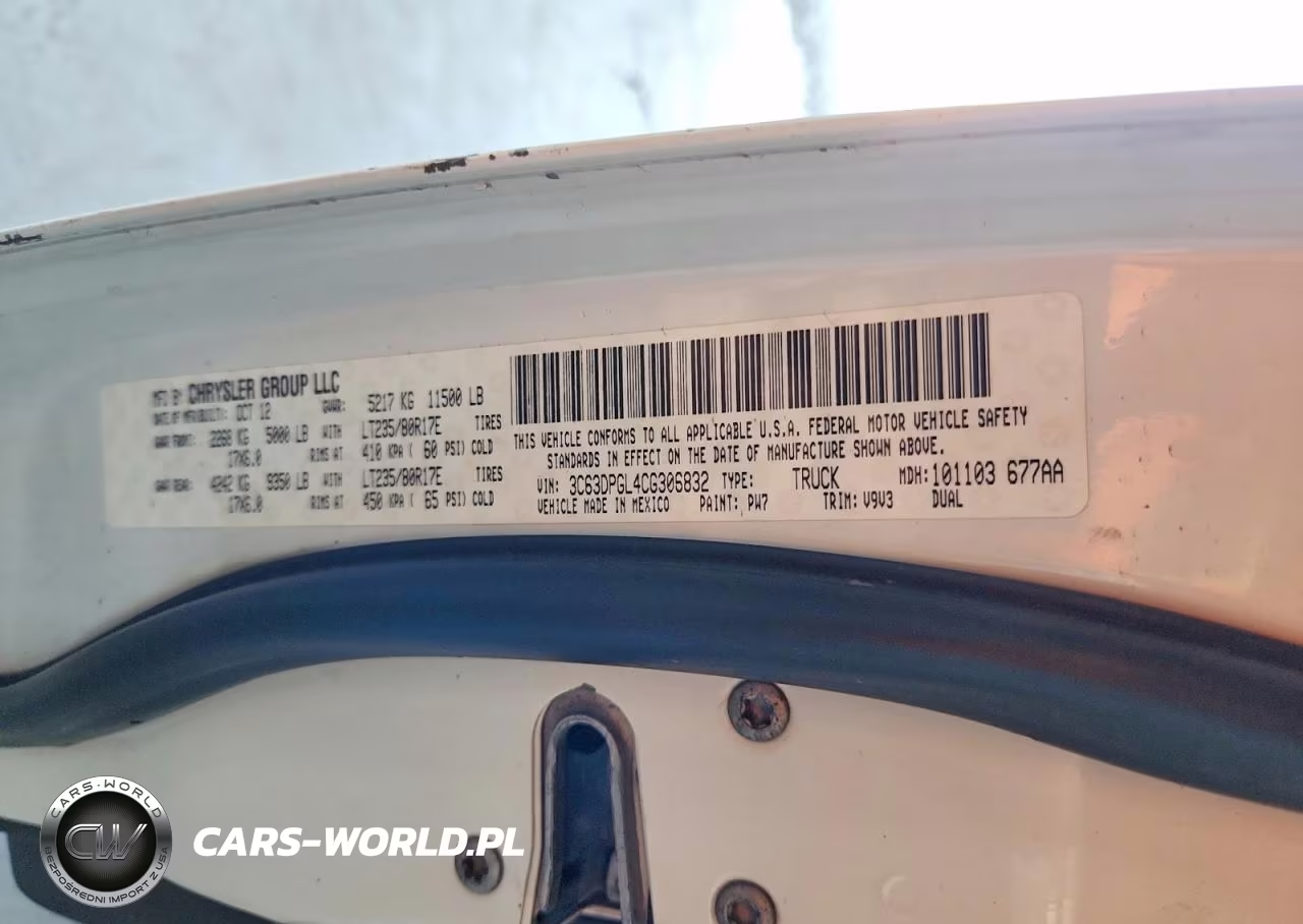 2012 Dodge Ram 3500 St VIN:3C63DPGL4CG306832 - 12