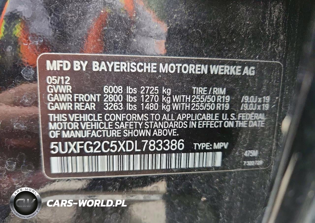 2013 BMW X6 xDrive35I VIN:5UXFG2C5XDL783386 - 13