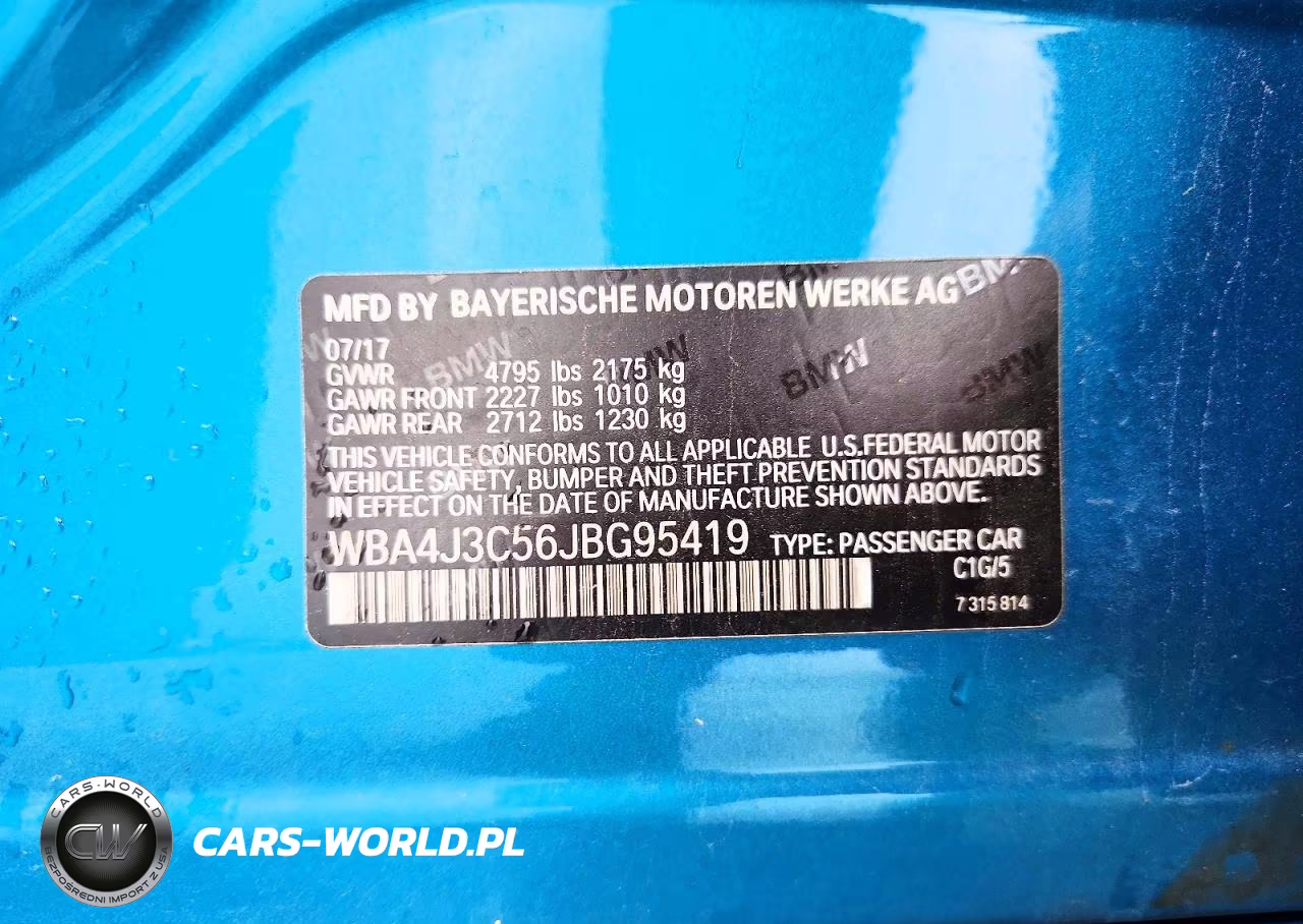 2018 BMW 430Xi Gran Coupe VIN:WBA4J3C56JBG95419 - 12