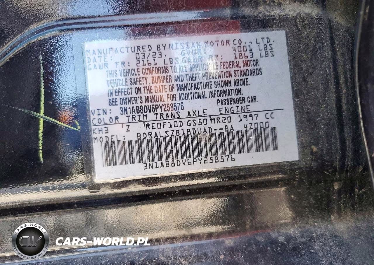 2023 Nissan Sentra Sr VIN:3N1AB8DV6PY258576 - 13
