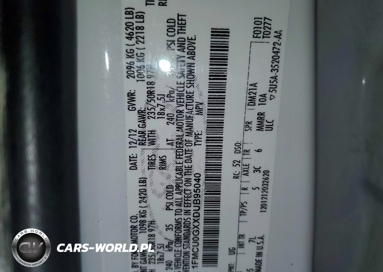 2013 Ford Escape Se VIN:1FMCU0GXXDUB95040 - 13