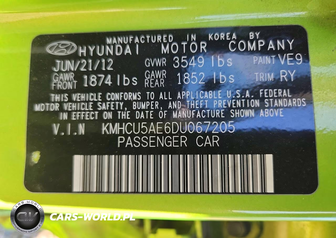 2013 Hyundai Accent Se VIN:KMHCU5AE6DU067205 - 13