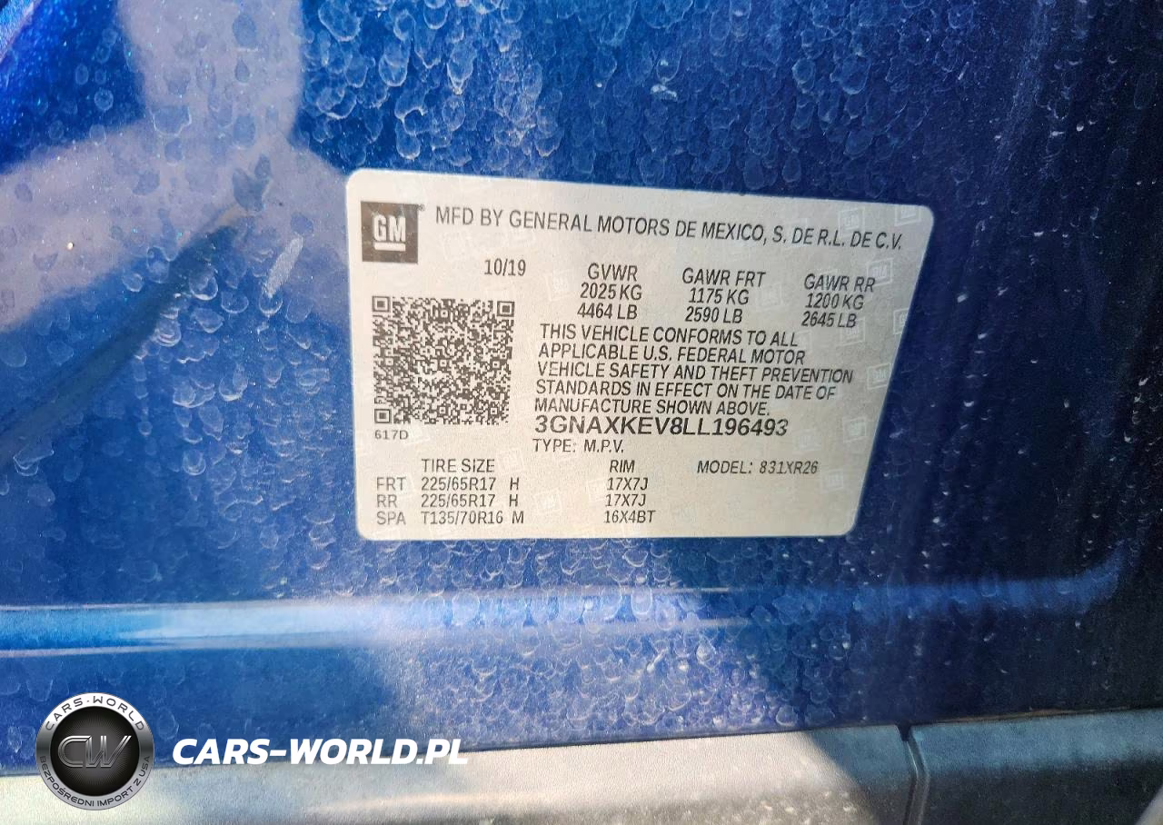 2020 Chevrolet Equinox Lt VIN:3GNAXKEV8LL196493 - 12
