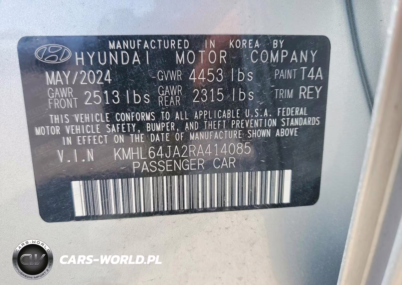 2024 Hyundai Sonata Sel VIN:KMHL64JA2RA414085 - 13