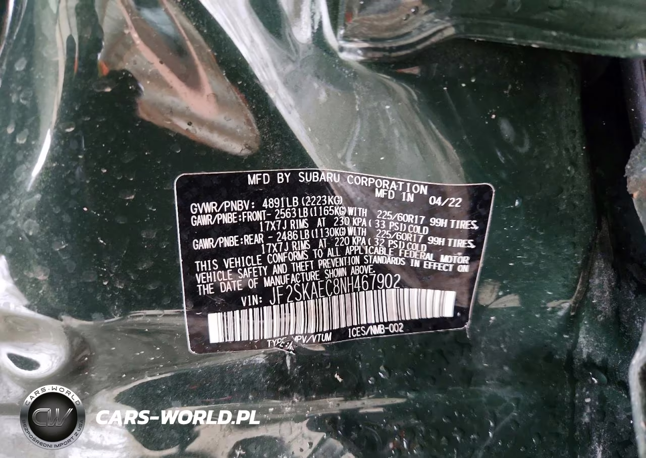 2022 Subaru Forester Premium VIN:JF2SKAEC8NH467902 - 12