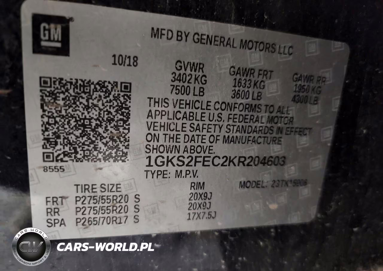 2019 GMC YUKON XL K1500 SLE VIN:1GKS2FEC2KR204603 - 14