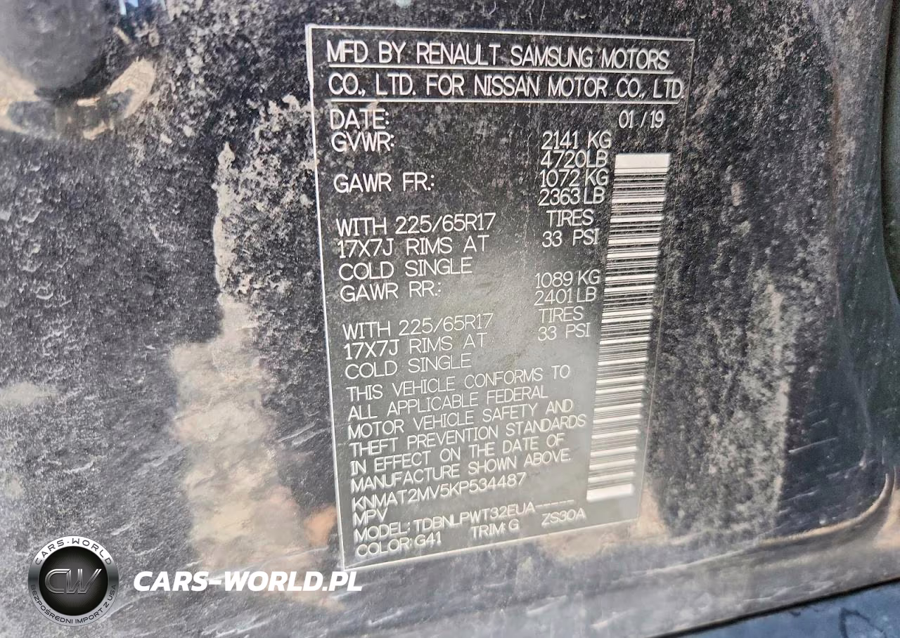 2019 Nissan Rogue S VIN:KNMAT2MV5KP534487 - 13