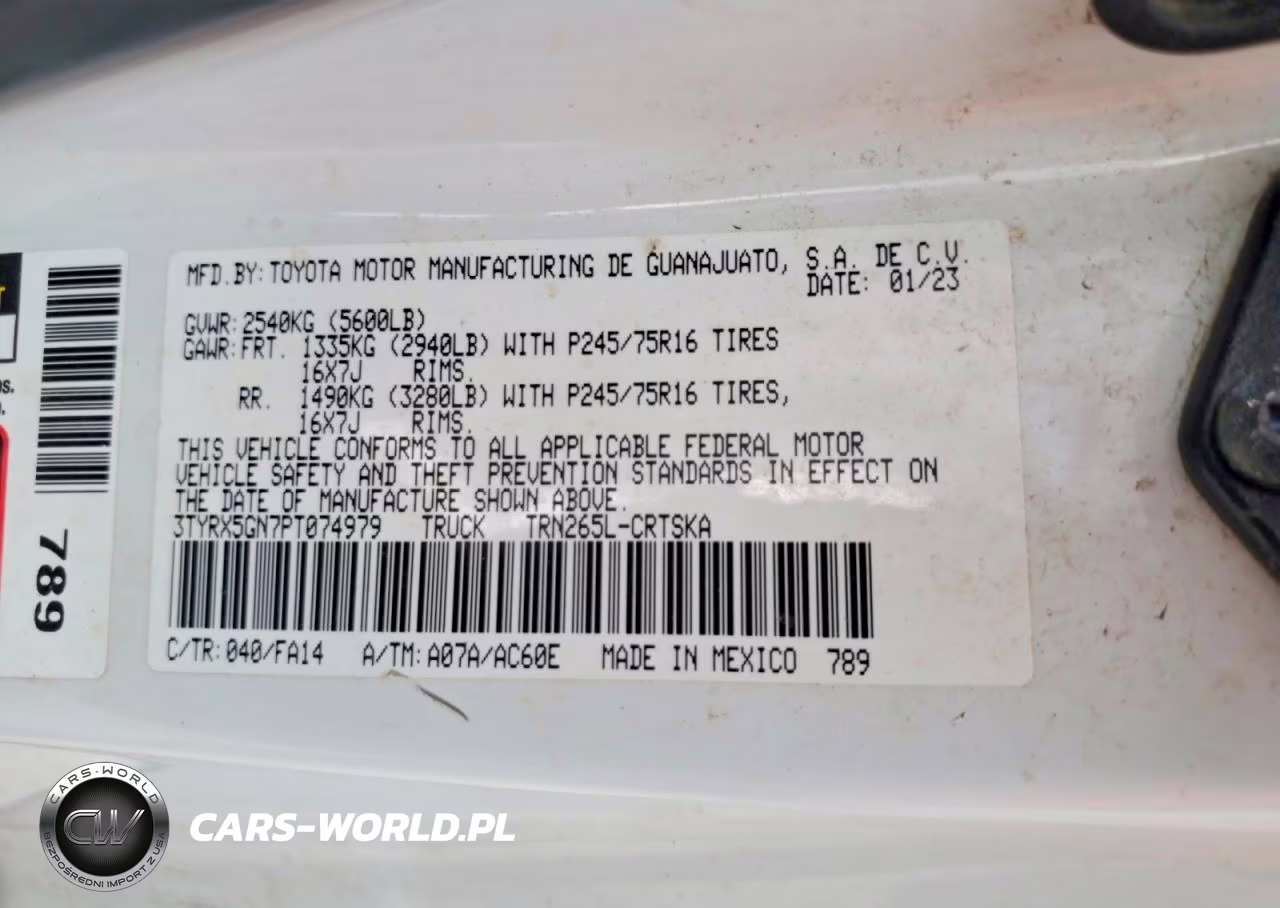 2023 Toyota Tacoma Sr VIN:3TYRX5GN7PT074979 - 12