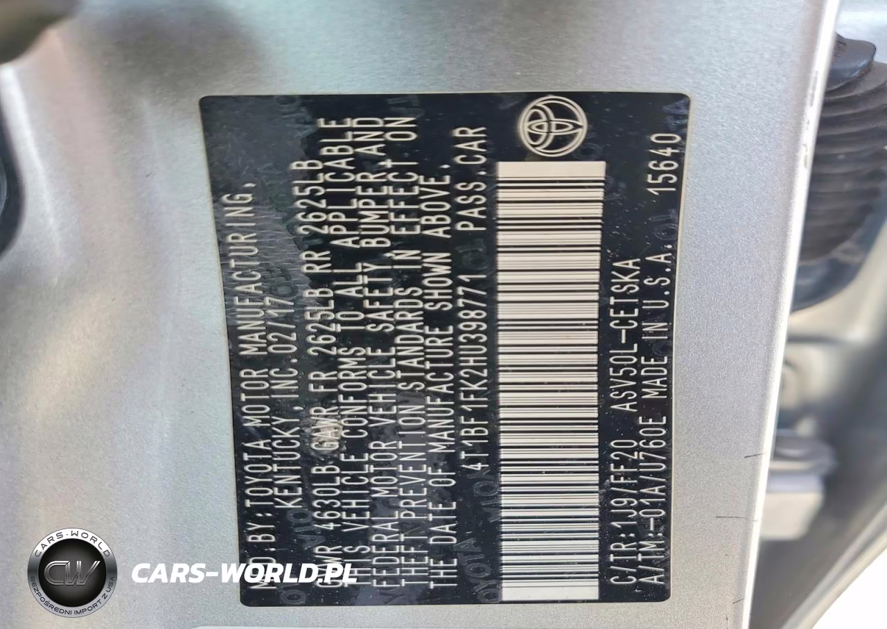 2017 Toyota Camry Se VIN:4T1BF1FK2HU398771 - 12