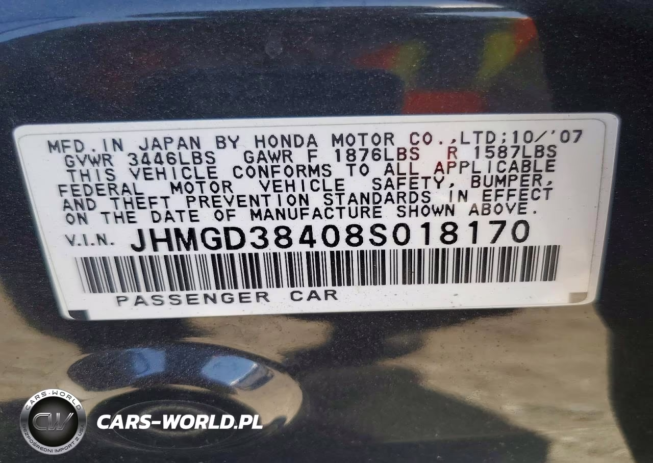 2008 Honda Fit VIN:JHMGD38408S018170 - 12