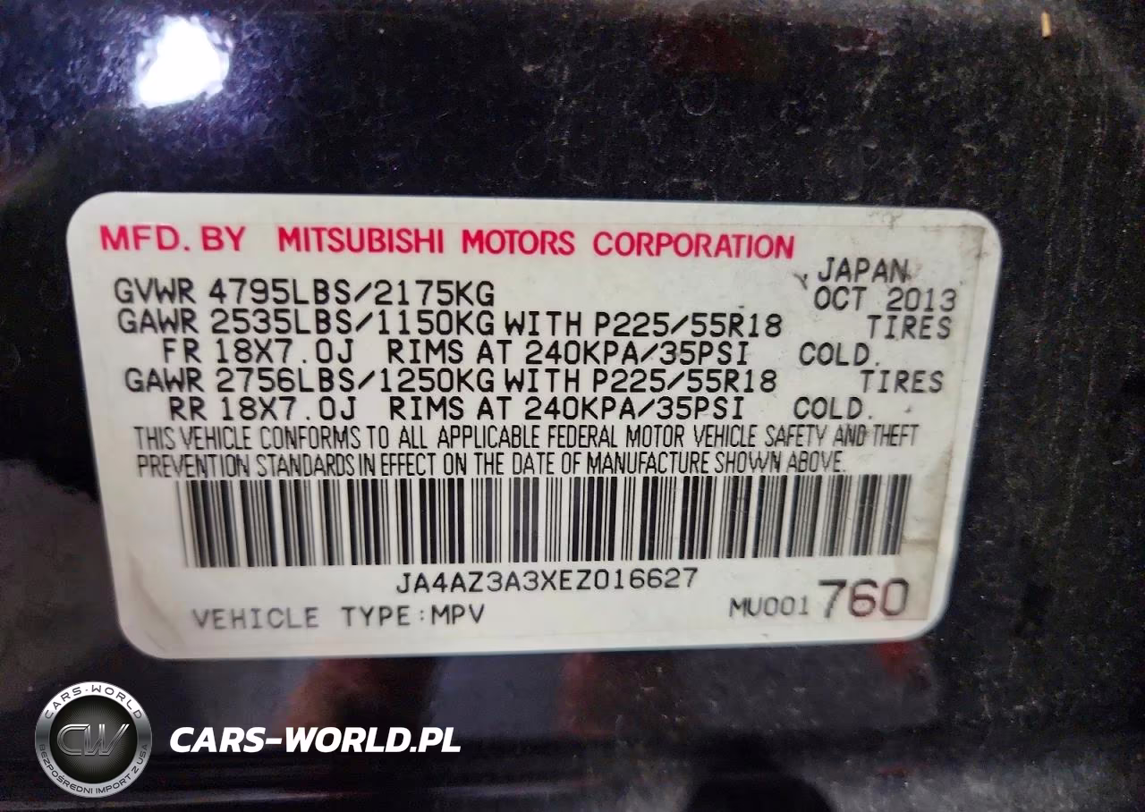 2014 Mitsubishi Outlander Se Fwd VIN:JA4AZ3A3XEZ016627 - 14