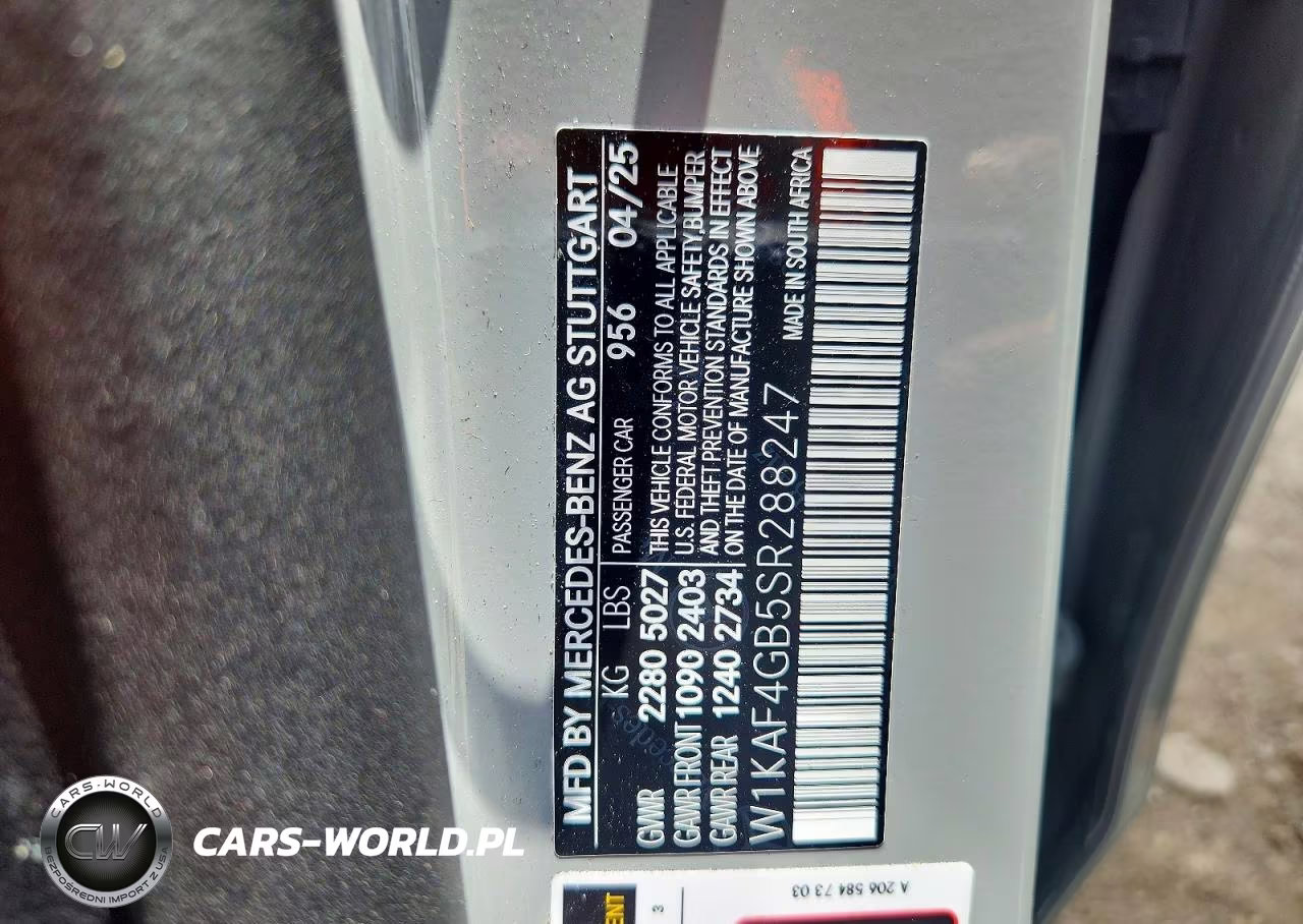 2025 Mercedes-Benz C 300 VIN:W1KAF4GB5SR288247 - 12