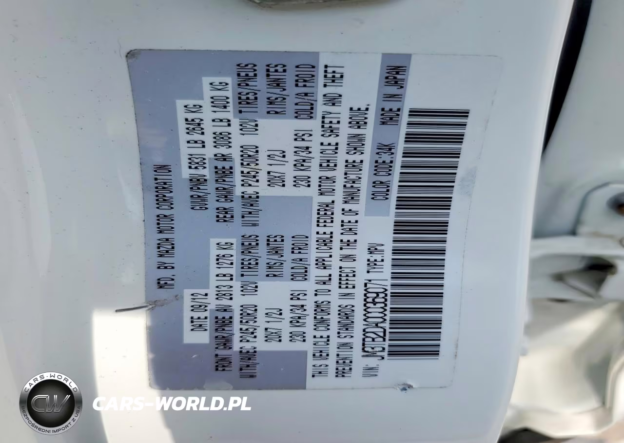 2012 Mazda Cx-9 VIN:JM3TB2DA0C0369071 - 12