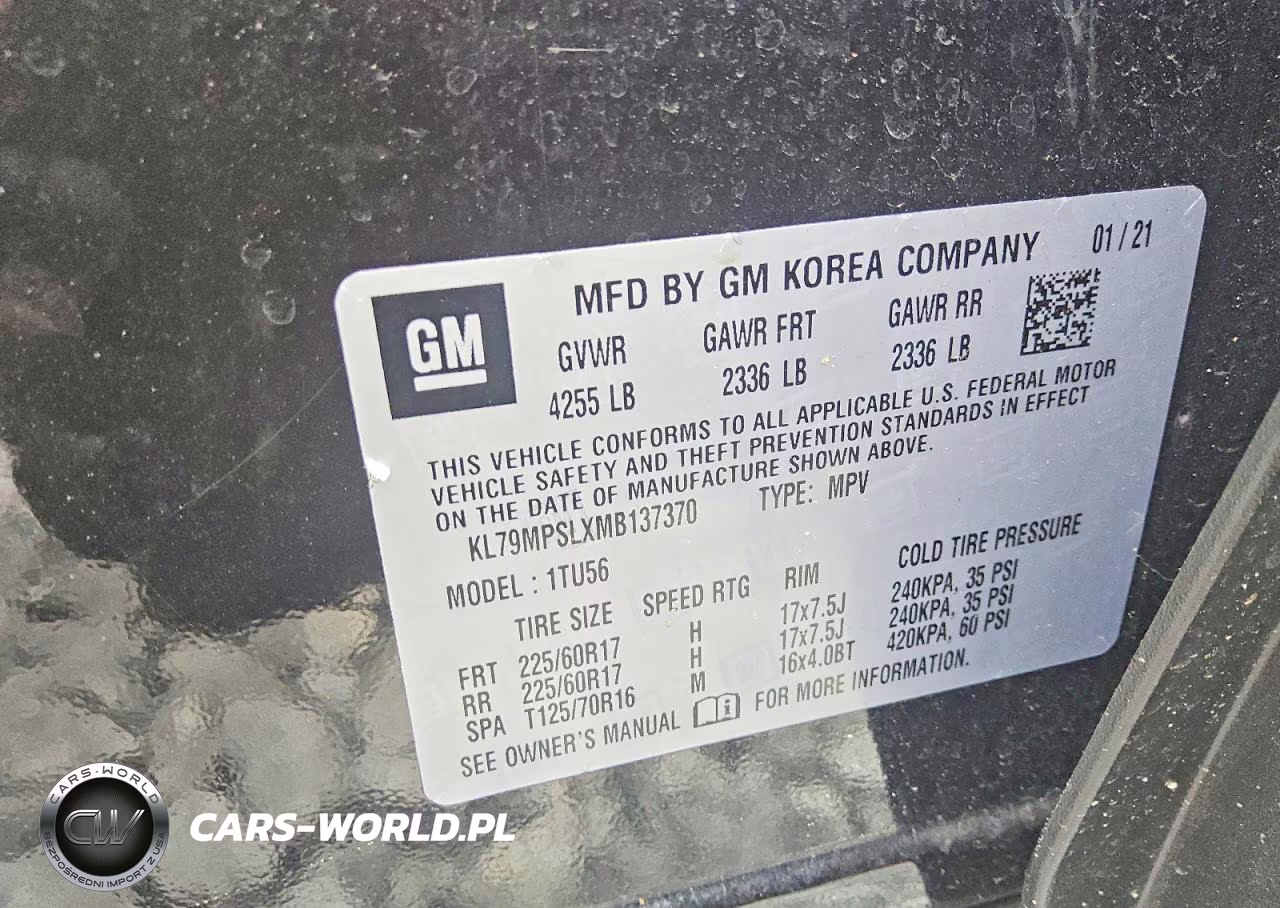 2021 Chevrolet Trailblazer Lt VIN:KL79MPSLXMB137370 - 13