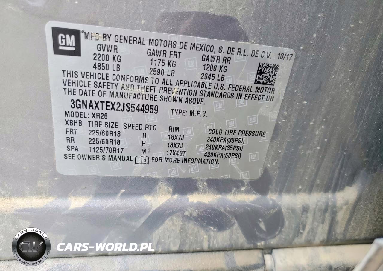 2018 Chevrolet Equinox Lt VIN:3GNAXTEX2JS544959 - 13