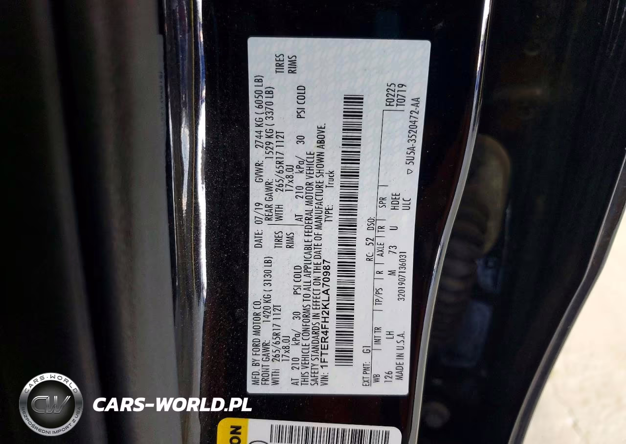 2019 Ford Ranger Xl VIN:1FTER4FH2KLA70987 - 12