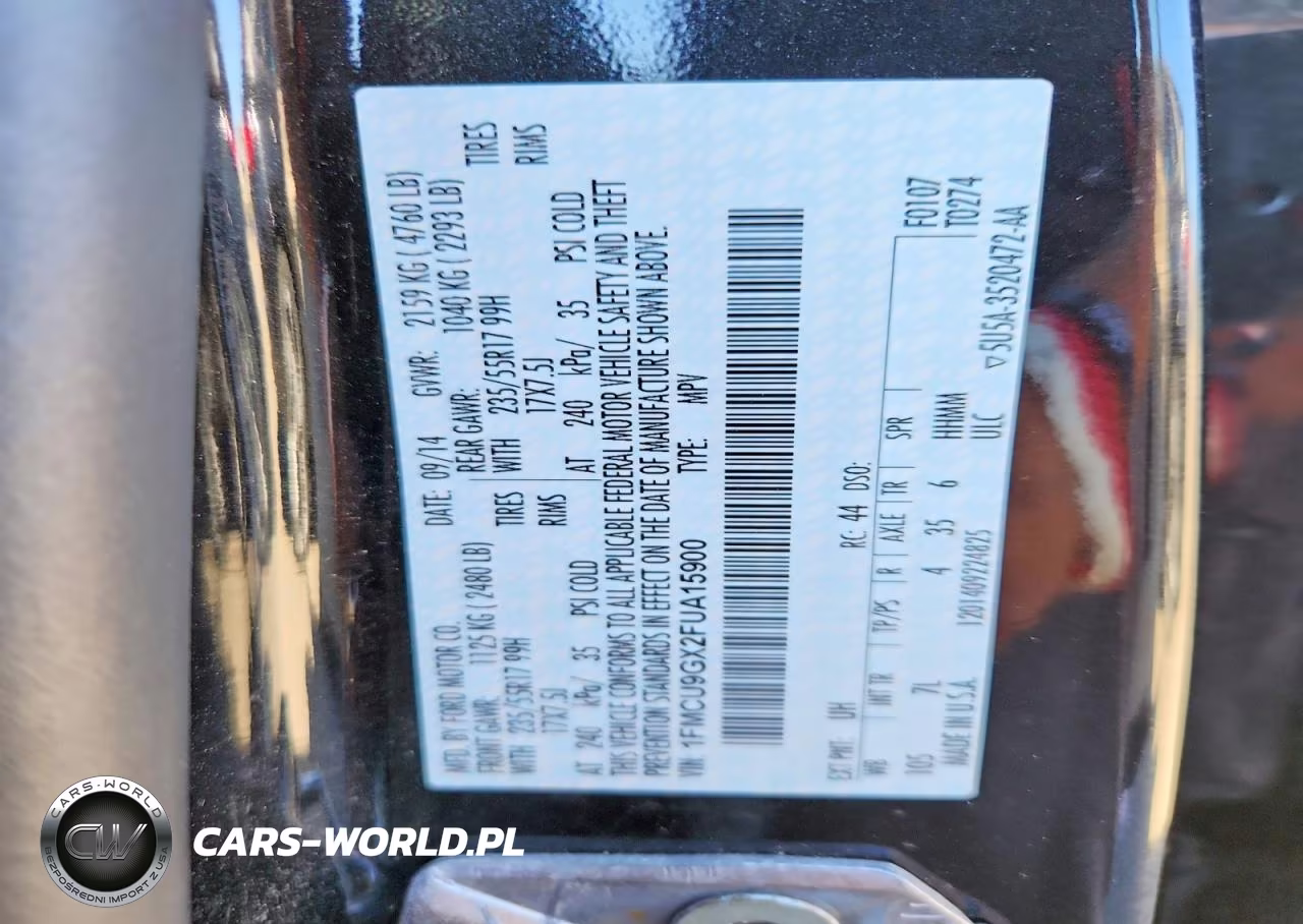 2015 Ford Escape Se VIN:1FMCU9GX2FUA15900 - 13