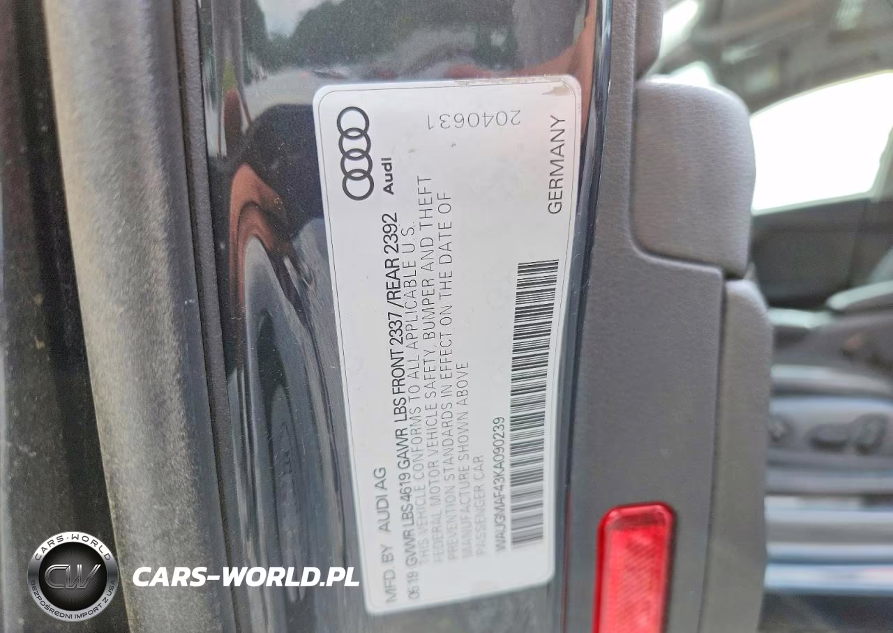 2019 Audi A4 Premium VIN:WAUGMAF43KA090239 - 12