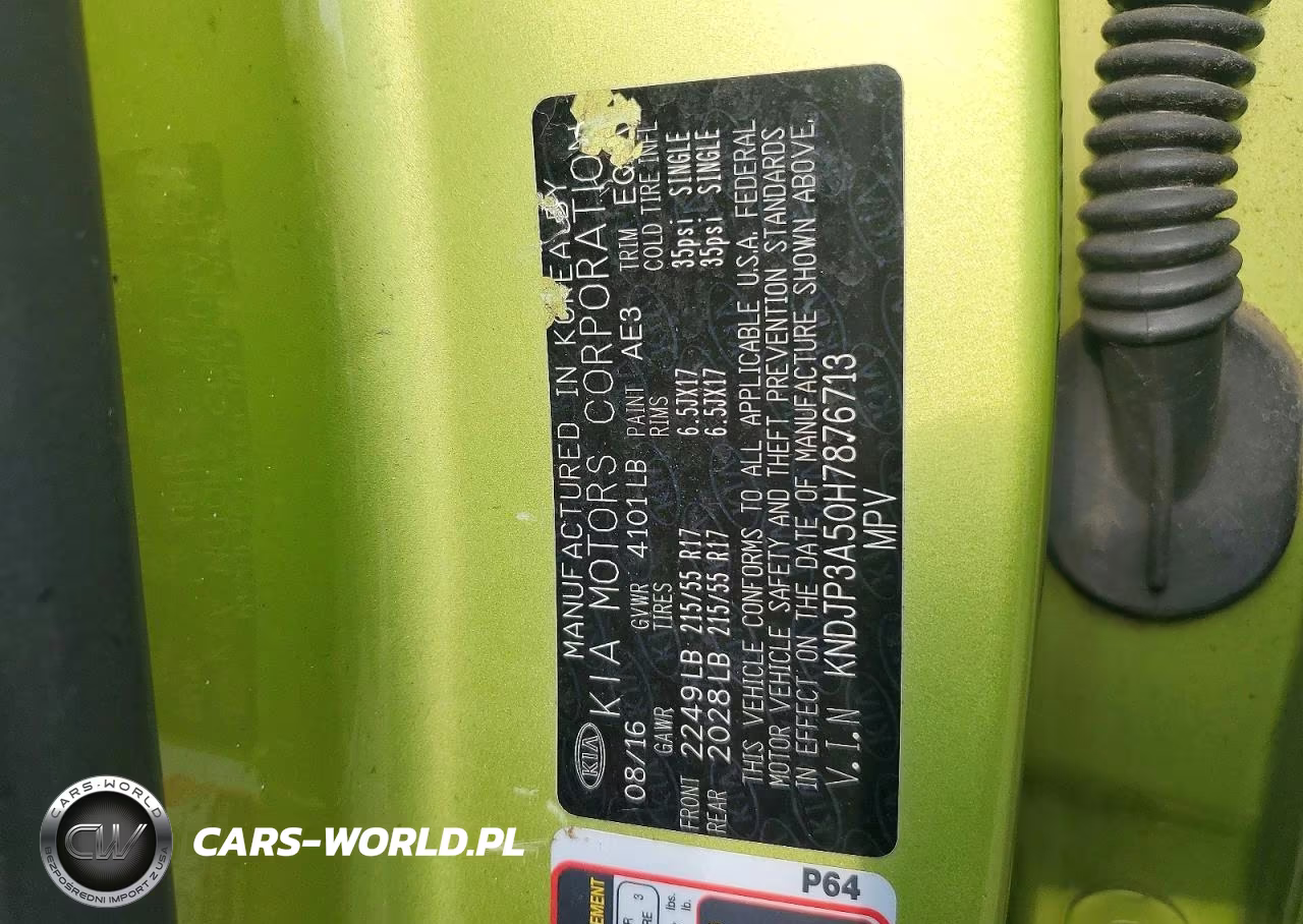 2017 Kia Soul + VIN:KNDJP3A50H7876713 - 12