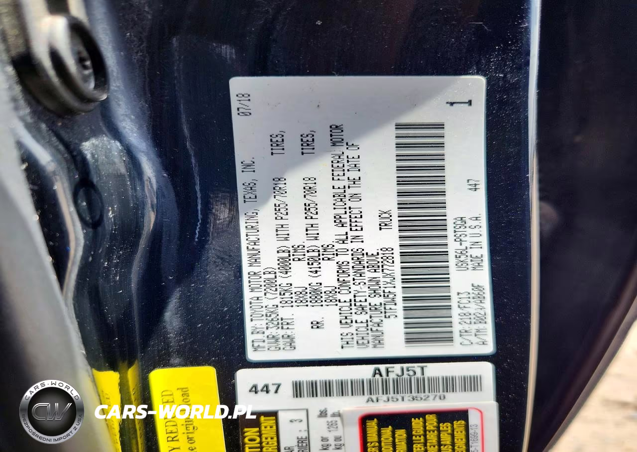 2018 Toyota Tundra Crewmax Sr5 VIN:5TFDW5F1XJX772818 - 12