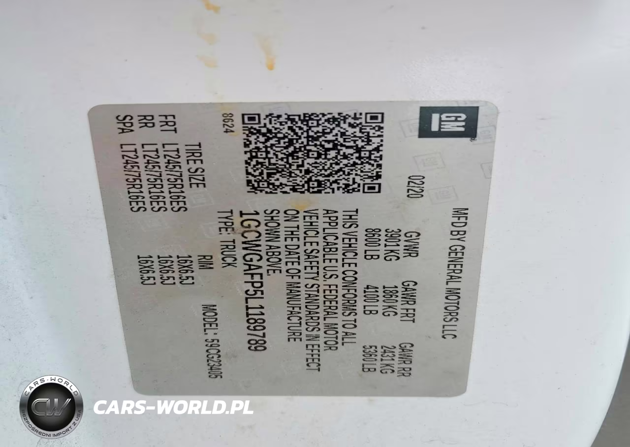 2020 Chevrolet Express G2500 VIN:1GCWGAFP5L1189789 - 13