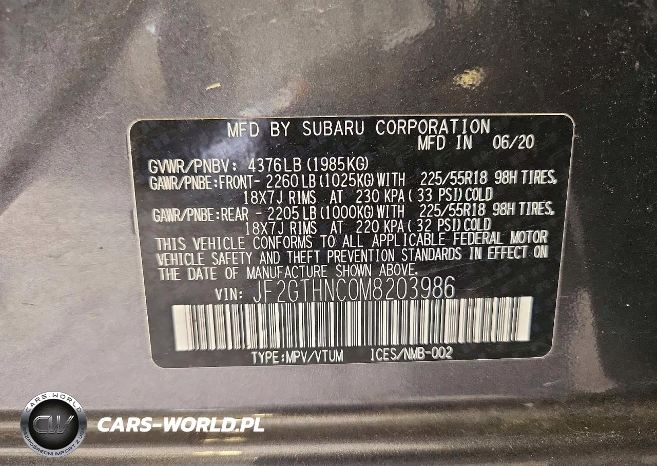 2021 Subaru Crosstrek Limited VIN:JF2GTHNC0M8203986 - 12