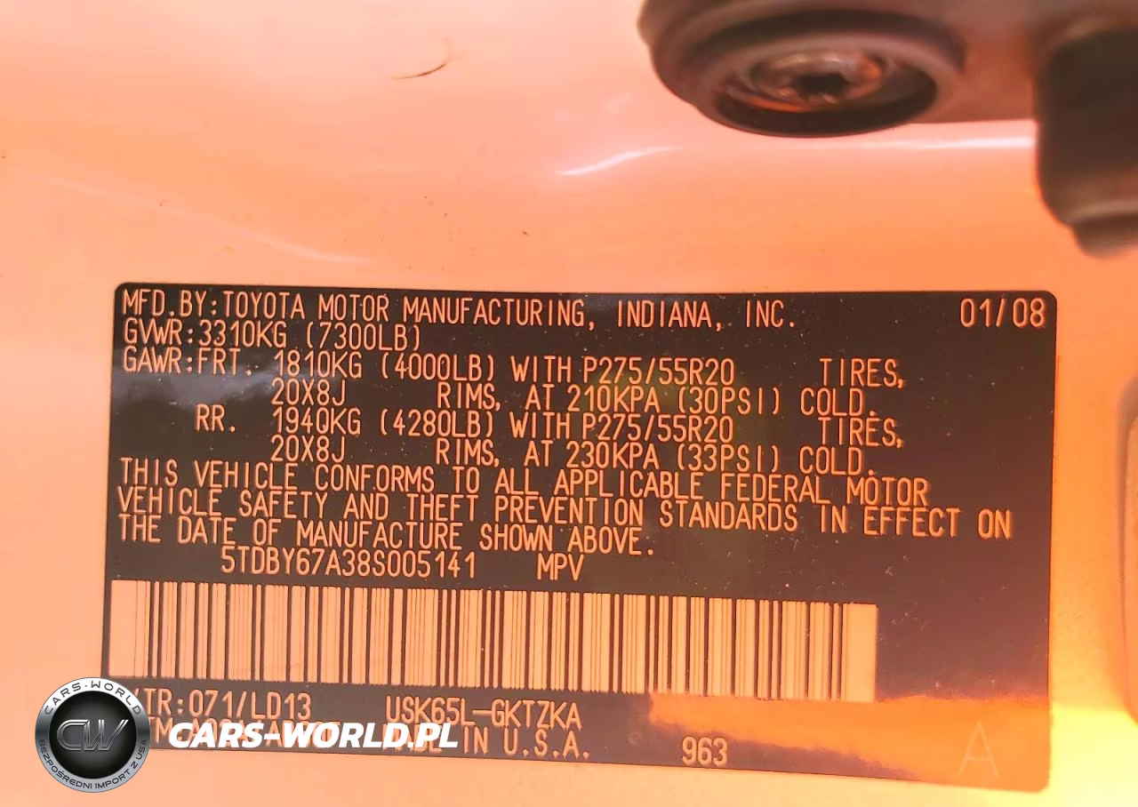 2008 Toyota Sequoia Platinum VIN:5TDBY67A38S005141 - 13