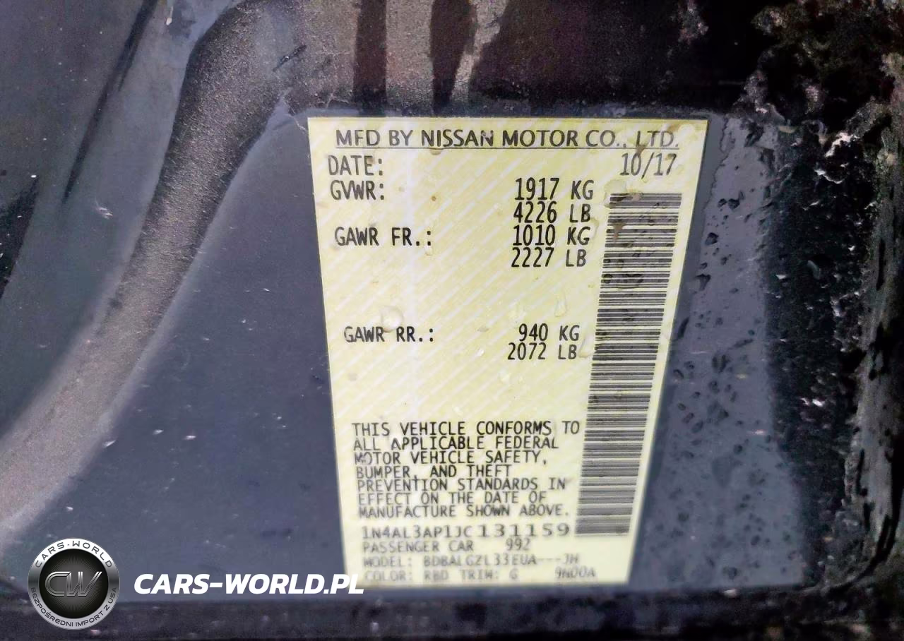 2018 Nissan Altima 2.5 VIN:1N4AL3AP1JC131159 - 12