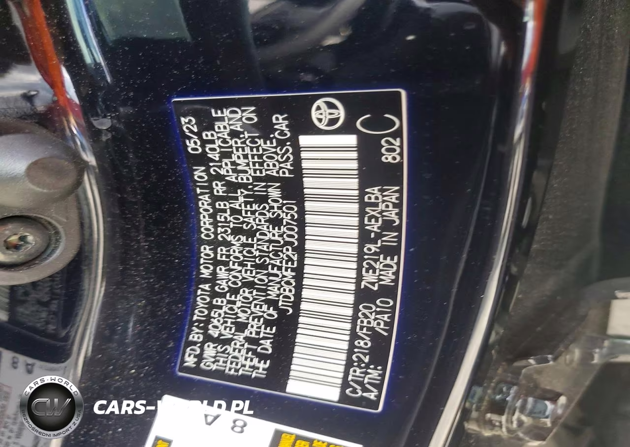 2023 Toyota Corolla Hybrid Le VIN:JTDBCMFE2PJ007501 - 12
