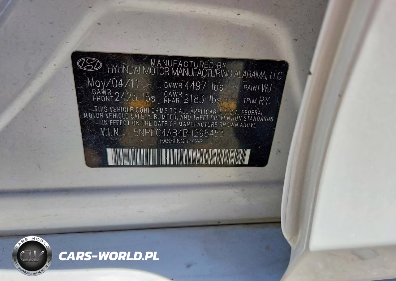 2011 Hyundai Sonata Limited 2.0T VIN:5NPEC4AB4BH295453 - 12
