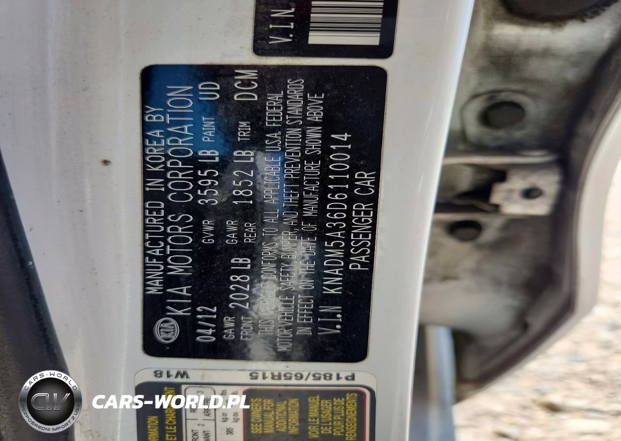 2013 Kia Rio Lx VIN:KNADM5A36D6110014 - 12