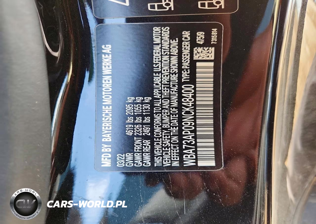 2022 BMW 430Xi VIN:WBA73AP09NCK48400 - 12