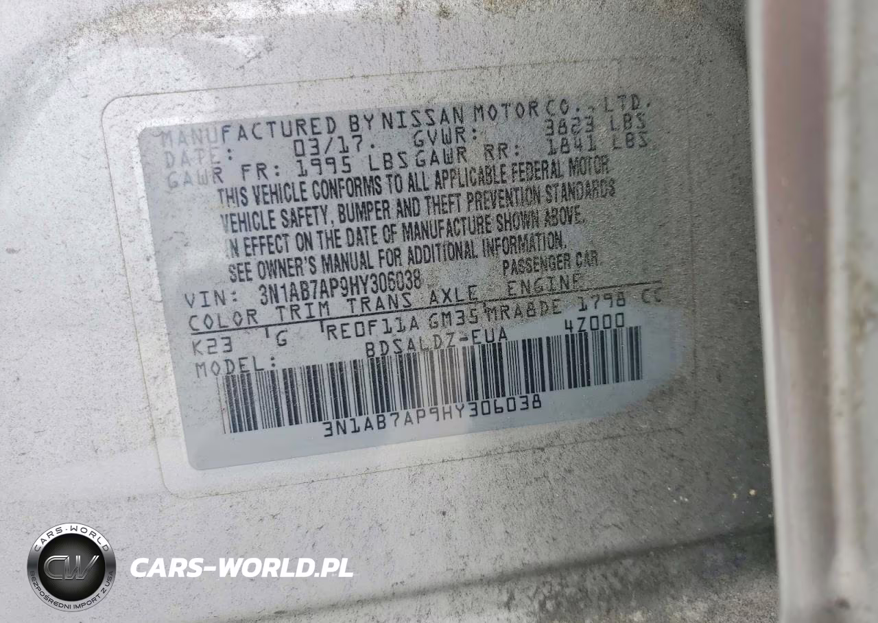 2017 Nissan Sentra Sv VIN:3N1AB7AP9HY306038 - 12