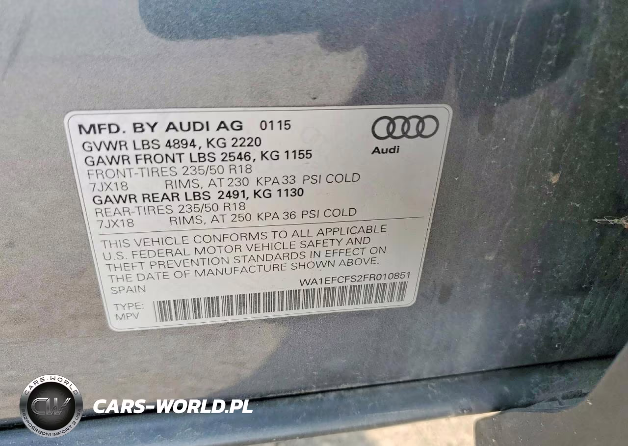 2015 Audi Q3 Premium Plus VIN:WA1EFCFS2FR010851 - 13