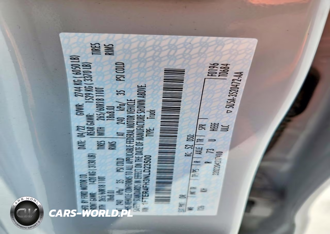 2022 Ford Ranger Xl VIN:1FTER4FH3NLD23500 - 12