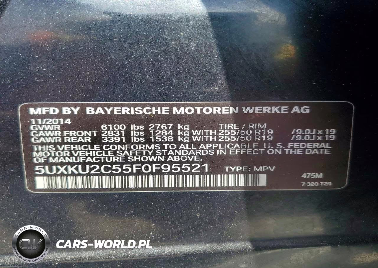 2015 BMW X6 xDrive35I VIN:5UXKU2C55F0F95521 - 13